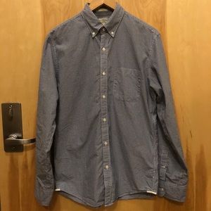 Blue checkered J Crew dress shirt